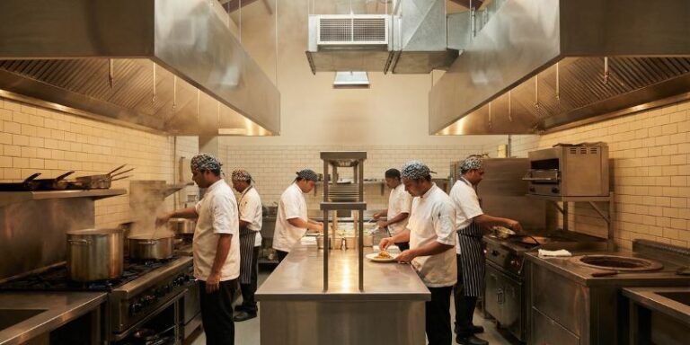 Commercial kitchen layout designed to improve restaurant productivity and workflow efficiency