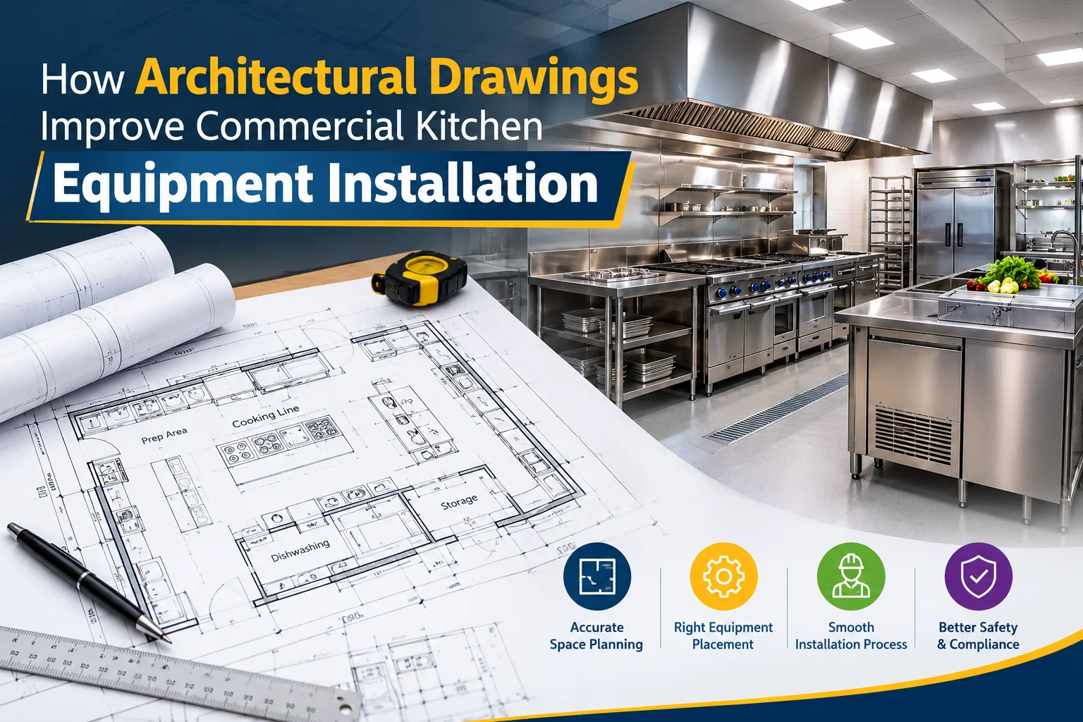 Architectural Drawings Improve Commercial Kitchen